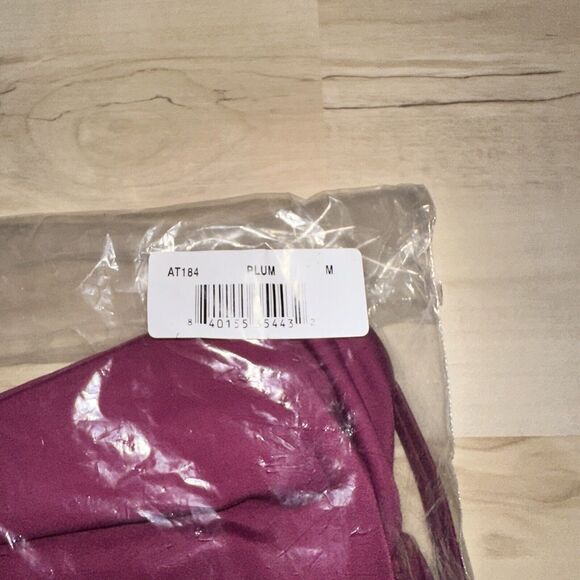 Andie Women Size M The Canary Tank Top Plum Swim NEW Glossy Eco Nylon - Picture 7 of 9